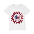 thumbnail image 2 of MKOSPLRT T-Shirt Drapeau des États-Unis pour Fille Garçon Manches Courtes Col Rond T-Shirts à Fleurs T-Shirts Graphiques Fête de l'Indépendance Cadeaux Joyeuse Journée du Souvenir, 2 of 9