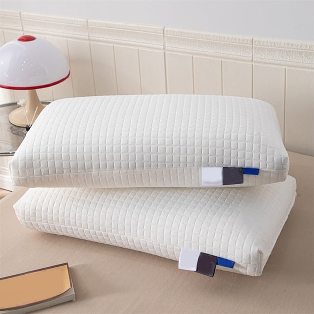 Yhmxh Pillows-Throw Pillows Thick Pillow Hotel Grade Down Pillow Exquisite Plaid Craftsmanship Creating A Luxurious Sleeping Experience Suitable For All Sleeping Positions Made Of Skin Friendly Cotton