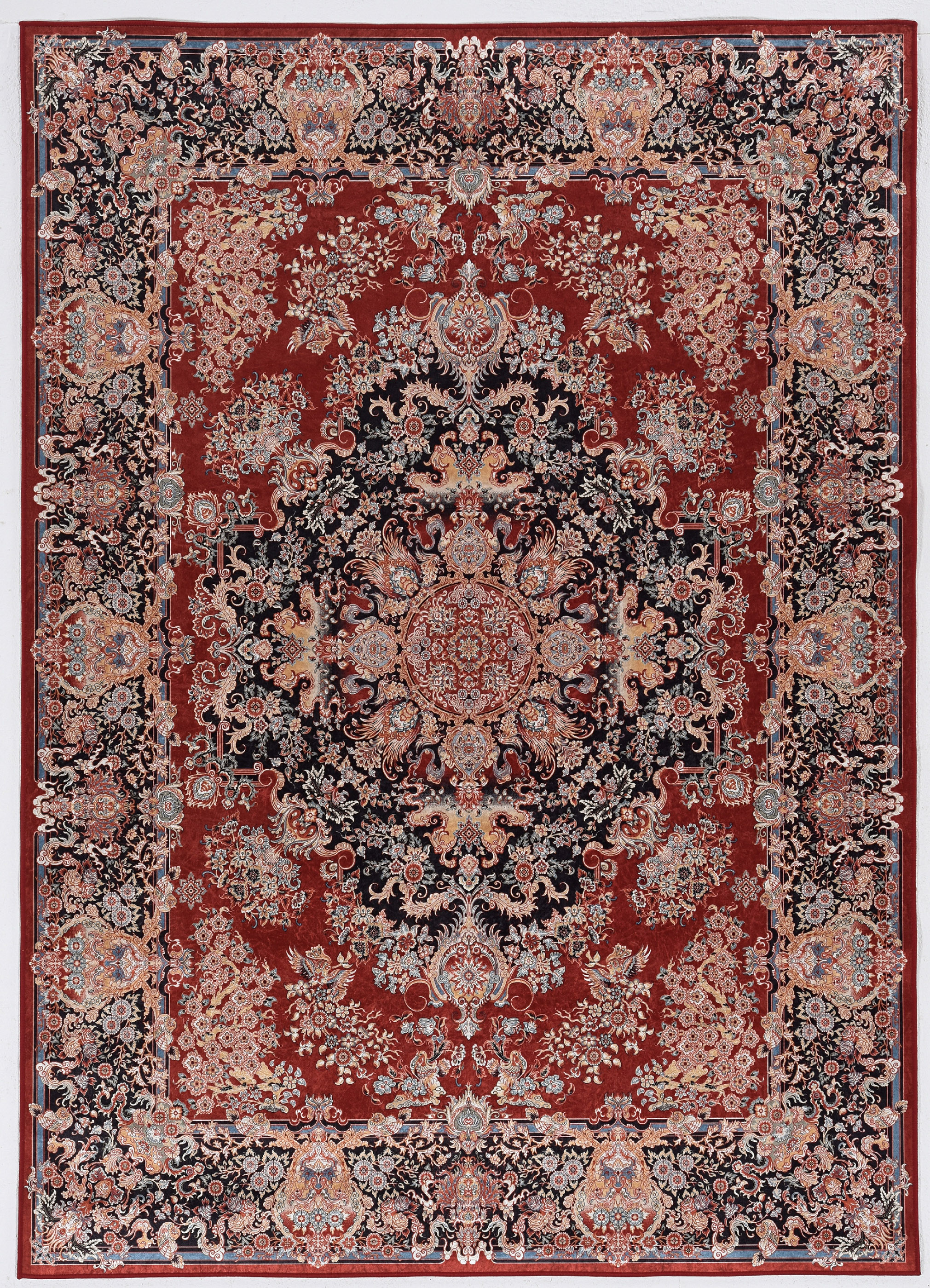 Tapis d'appoint Emerald Martin bleu & marine de 2 pi 2 po x 3 pi 2 po