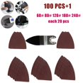 thumbnail image 4 of 100 Pcs Feuilles de Ponçage + Tampon de Ponçage pour Accessoires d'Outils Oscillants Multimaster, 4 of 9