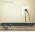thumbnail image 5 of Pyle 19 Outlet 1U 19" Rackmount PDU Power Distribution Supply Center Conditioner Strip Unit Surge Protector 15 Amp Circuit Breaker 4 USB Multi Device Charge Ports 15FT Cord (PCO865) Black, 5 of 5