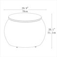 thumbnail image 2 of Better Homes & Gardens Brookbury Barrel Coffee Table with Storage, 2 of 5