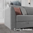 thumbnail image 4 of HONBAY Modular Sectional Couch with Reversible Chaise L-Shape Sofa 4-Seat Couch, Grey, 4 of 6
