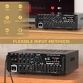 thumbnail image 3 of MotorGenic Bluetooth 5.0 HiFi Sunbuck 2000W Stereo Power Amplifier Karaoke FM USB SD AUX, 3 of 8
