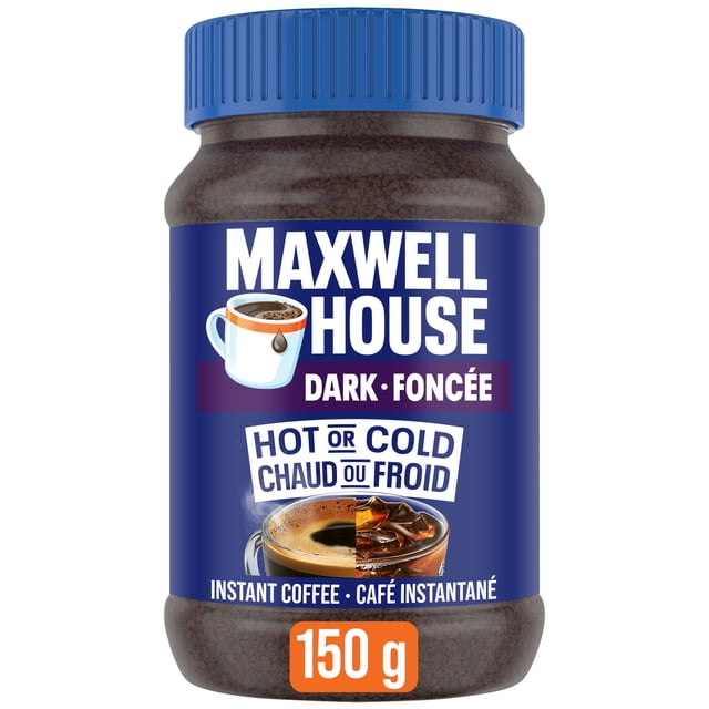 Maxwell House Rich Dark Roast Instant Coffee, 150 g Jar