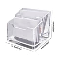 thumbnail image 3 of Clear Plastic Business Card Storage Box Organizer for Desk, Exhibition, or Home, ABS Material, 12x11x7cm, Spacious Card Holder, 3 of 7