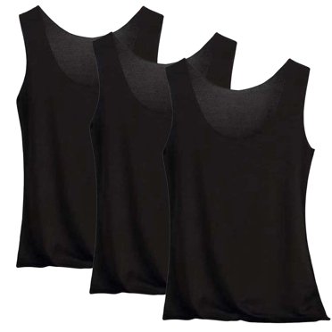 Posijego 3 Pack Tank Tops for Women Scoop Neck Basic Undershirts Layers Sleeveless Tank Shirts