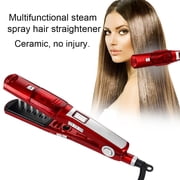 Lubelski Ceramic Fast Heat Dry Wet Dual Use Electric Steam Hair Bangs Curler Straightener