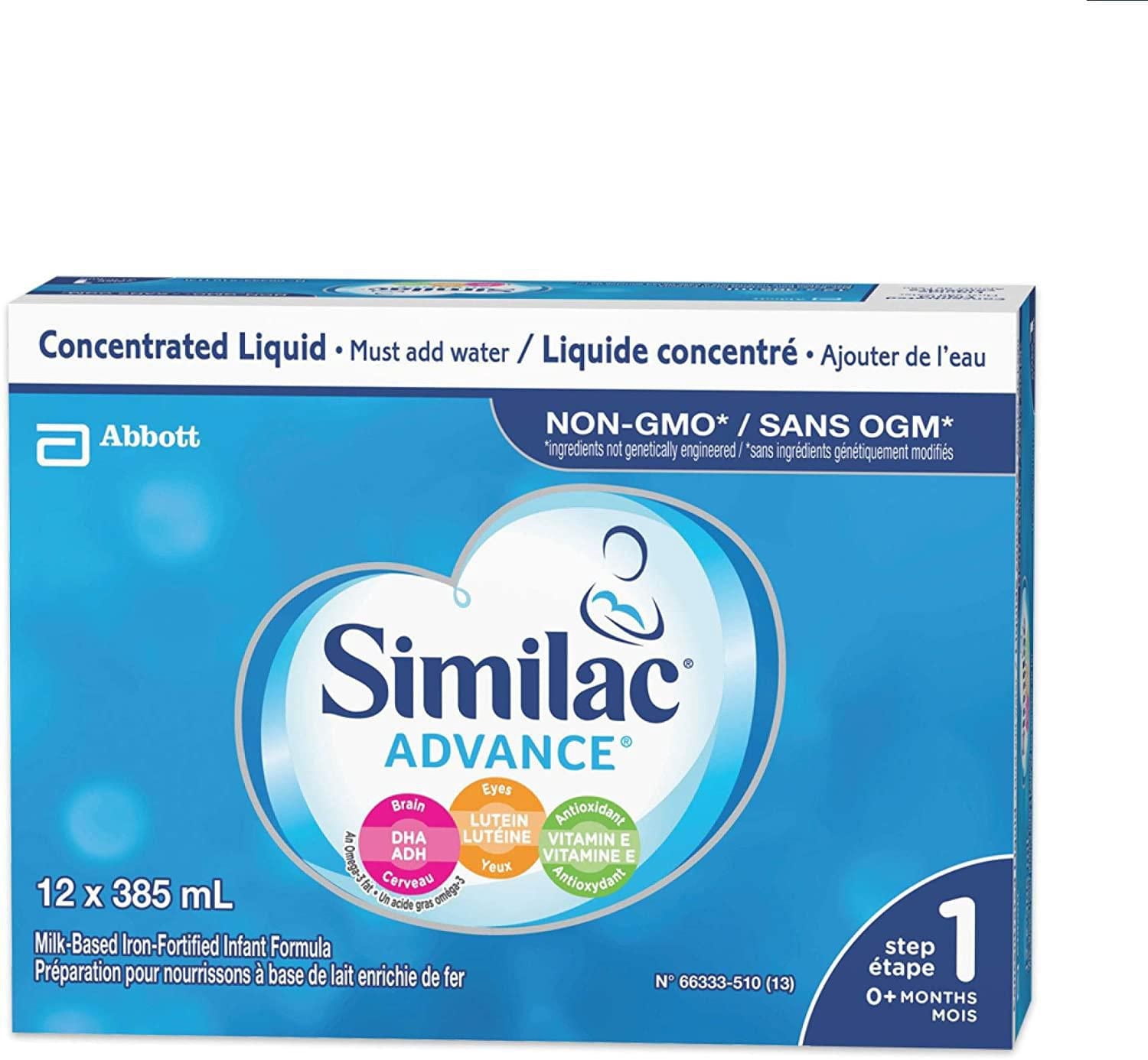 Similac Advance Step 1 Non-GMO Baby Formula, Newborn Formula, 0+ Months