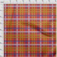 thumbnail image 3 of oneOone Cotton Poplin Candy Red Fabric Madras Check Craft Projects Decor Fabric Printed By The Yard 56 Inch Wide, 3 of 4