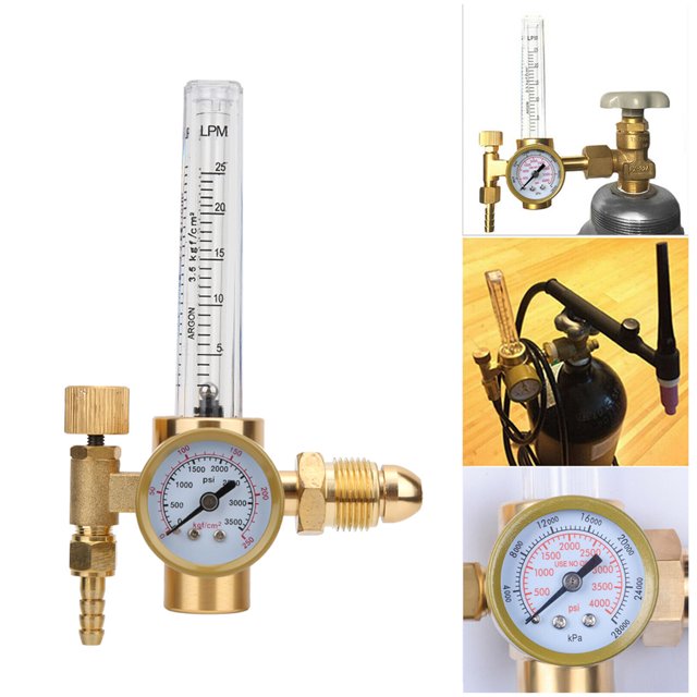 Welding Regulator, 0-3500 PSI Argon Pressure Reducer Accurate Pressure Values Anti Drop For Industrial