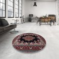 thumbnail image 3 of Ahgly Company Indoor Rectangle Traditional Dark Scarlet Red Medallion Area Rugs, 4' x 6', 3 of 6