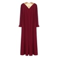 thumbnail image 4 of RUNQHUI Robe de Chœur pour Femmes Soutane Romaine Manches Longues Évasées Robe de Chaire et Pasteur Bourgogne G, 4 of 7