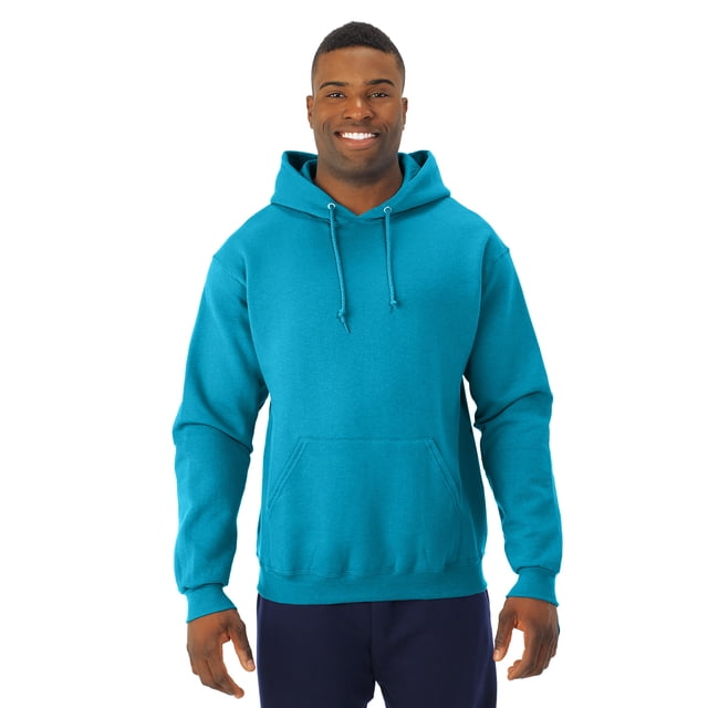 Jerzees Mens NuBlend Pull Over Hooded Sweatshirt, 4X, California Blue