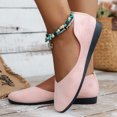 thumbnail image 4 of B91xZ Chaussures Plates pour Femmes Confortables à Enfiler pour Bureau et Travail, Rose 9, 4 of 5