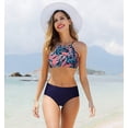 thumbnail image 3 of Charmo Womens Halter Bikini Swimsuits High Neck Two Piece Bathing Suit, 3 of 6
