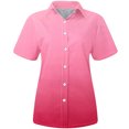 thumbnail image 4 of Button Down Shirts for Women Short Sleeve Collared Work Office Blouses Casual Relaxed Fit Summer Tunic Tops Plus Size, 4 of 5