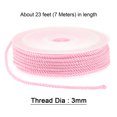 thumbnail image 2 of Unique Bargains 2 Packs Twisted Nylon Twine Thread Beading Cord 3mm 7M/23 Feet Extra Strong Braided Nylon String, Pink, 2 of 6