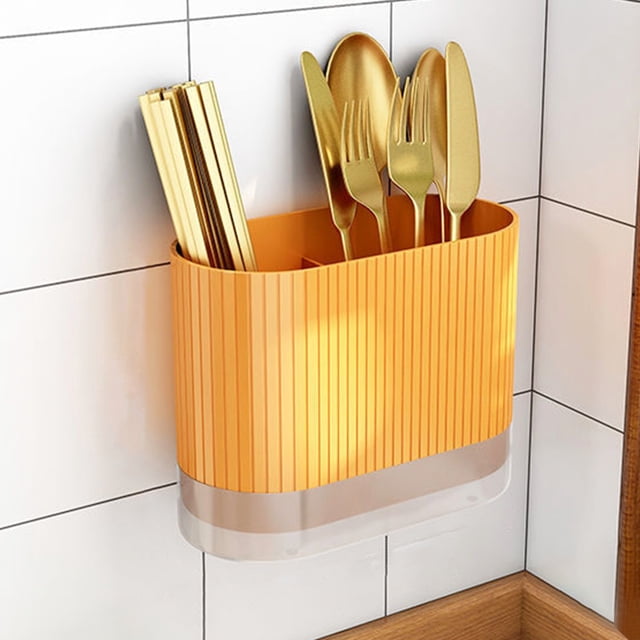 Tableware Storage Plastic Wall Mounted Hollow Chopsticks Spoon Basket Suitable For Party Camping Picnic Kitchen Counter Office