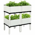 thumbnail image 1 of Costway Set of 4 Raised Garden Bed Elevated Flower Vegetable Herb Grow Planter Box White, 1 of 10