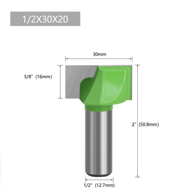 1PC 12.7mm Shank Cleaning Bottom Router Bit Milling Cutter Engraving Woodworking