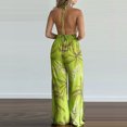 thumbnail image 4 of Pompotops Combinaison Mode Femme Dos Nu à Fente Imprimé Floral, 4 of 5