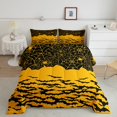 thumbnail image 2 of YST Spider Web Full Bedding Set,Gothic Halloween Decorations Comforter Set,Yellow Bats Birds Duvet Set,Goth Horror Theme Bed Set,Reversible Wildlife Down Comforter for Kids Boys Girls, 2 of 5