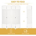 thumbnail image 4 of HOMCOM 5.6ft Folding Room Divider, Freestanding Privacy Screen for Bedroom, 4 of 10