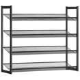 thumbnail image 1 of Songmics Home - 8-Tier Metal Shoe Rack for Garage with Adjustable Flat or Angled Shelves, Black, 1 of 9