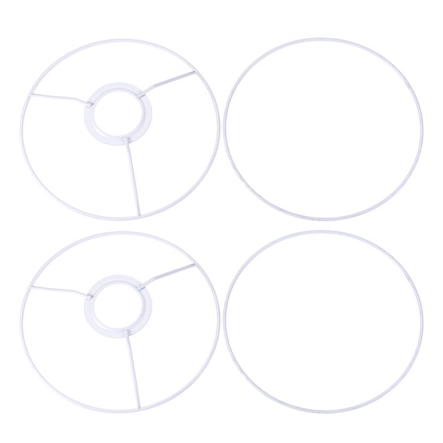 Unique Bargains Lampshade Holders Frames Lamp Shade Rings Baking Finish 7.09inch 2 Set