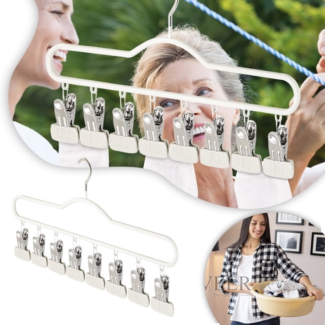 Space Saving Sock Drying Hanger With Clips for Dorm Rooms and Small Spaces—Efficient Laundry Organizer for Students