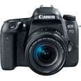 thumbnail image 2 of Canon EOS 77D DSLR Camera +18-55mm Lens (Intl Model) (1892C016) W/Bag, Extra Bat, 2 of 6