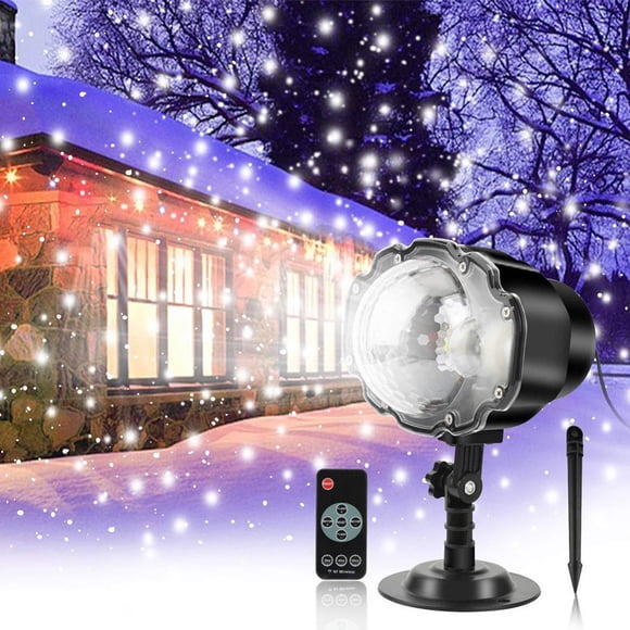Projecteur de Lumière LED Flocon de Neige Lumière Extérieure Flocon de Neige Lumière de Noël Flocon de Neige Blanc Projecteur Décoration de Noël