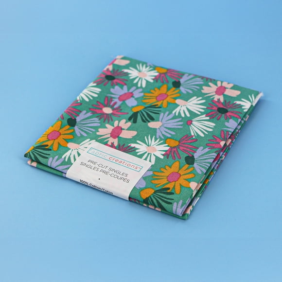 Fabric Creations Fat Quarter, Turquoise, 45.7 cm (18 in) × 53.3 cm (21 in) (≈45 × 53 cm (20.9 in)), 18x21