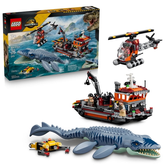 LEGO Jurassic World L’attaque du bateau par le mosasaure 77983