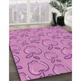 thumbnail image 3 of Ahgly Tapis Rectangulaire Lavable en Machine Intérieur Transitionnel Violet Violet, 4 Pieds x 6 Pieds, 3 of 7