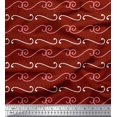thumbnail image 1 of Soimoi Red polyester Crepe Fabric Swirl Abstract Print Fabric by Yard 42 Inch Wide, 1 of 3