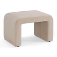 thumbnail image 4 of Better Homes & Gardens Juliette Velvet Pouf, Beige, 4 of 6