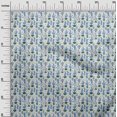 thumbnail image 3 of oneOone Rayon Grayish Blue Fabric Cactus Craft Projects Decor Fabric Printed By The Yard 56 Inch Wide, 3 of 5