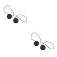 thumbnail image 4 of yingyy 1/2/3/5 2 Pieces Curtain Tieback Round Polyester Replacement Simple Style Household Kitchen Sunshade Drape Fixing Fastener Black 2PCS, 4 of 6