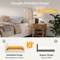 thumbnail image 4 of Noble House King Size Linen Upholstered Platform Bed, Beige, 4 of 8