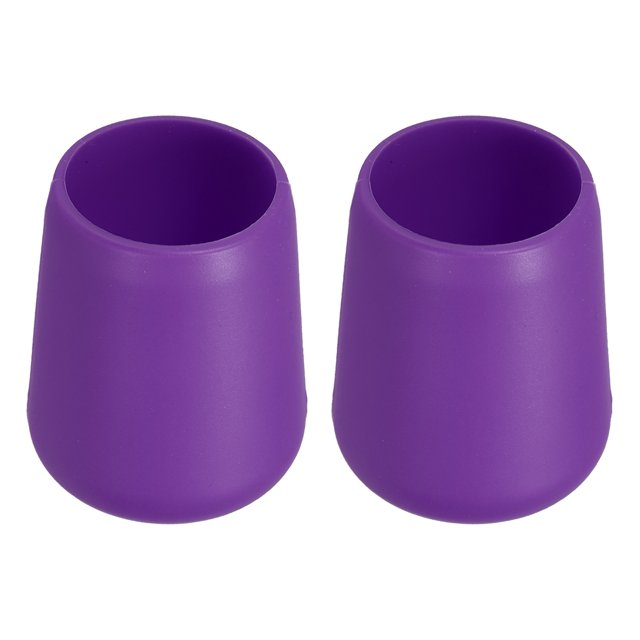Unique Bargains 2 Pcs Silicone Fishing Rod Butt Cushion Protector Cap, Large, Purple