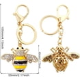 thumbnail image 2 of Jinsinto Rhinestones Little Bees Keychain Bumblebee Shiny Keyring Animal Keychain Decorated for Wallets, 2 of 5