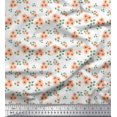 thumbnail image 1 of Soimoi Modal Satin Fabric Leaves & Flower Floral Print Sewing Fabric Yard 42 Inch Wide, 1 of 3