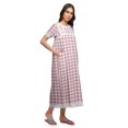 thumbnail image 2 of Moomaya Printed Nightdress For Ladies Cotton Ruffled Border Nursing Night Gown, 2 of 5