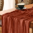 thumbnail image 3 of Boho Gauze Green Wedding Table Runner Fabric Kitchen Dining Holiday Table Decor For Home Party Indoor, 3 of 5