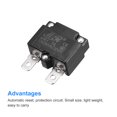 thumbnail image 4 of Unique Bargains Circuit Overload Protector 7A AC125/250V DC32V Automatic Reset Thermal Circuit Breaker 2pcs, 4 of 5