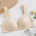 thumbnail image 3 of LOVZFMLL Plus Size Bras for Women Solid Color Comfort Soft Bra No Underwire Front Closure Full Coverage Everyday Bralettes Beige 2XL, 3 of 8