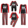 thumbnail image 1 of Ensembles de Pyjamas Assortis pour Famille Pyjamas de Noël Haut Imprimé avec Bas à Carreaux, 1 of 10