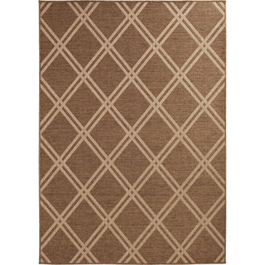 Tapis tissé beige et havane Smithleighs